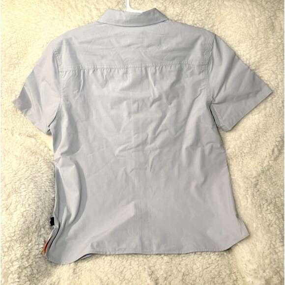 Margaritaville Casual Button Down Collard Men's Shirt Grey Dawn Beach Size L - Picture 4 of 4